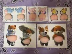 5点セット3Dぷくぷくシール 立体ステッカー 可愛い動物 デコ シール帳