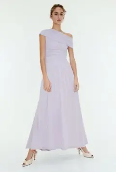 H&M ワンショルダー　ドレープジャージーワンピースのサムネイル