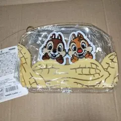 ディズニー 小物入れ クリアポーチ チップ＆デール 潰れ有