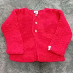PETIT BATEAU 赤いカーディガン 18m