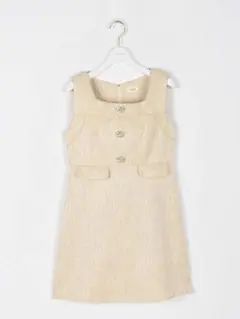 お値下げ　エブリン　ビジューキャミ　ワンピース　黄色