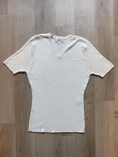 JINES アイボリー Vネック Tシャツ 40のサムネイル