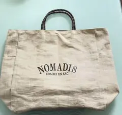 NOMADIS トートバッグ 希少ベージュ オレンジハンドル - メルカリ