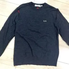 ANYA HINDMARCH UNIQLOダークグレー ニットセーター XL