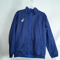 【中古】アシックス ウォーマージャケット＆パンツ セット　インディゴブルー