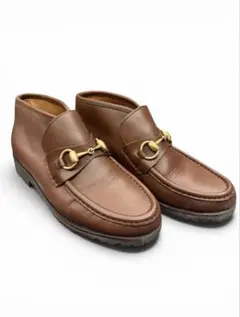 希少GUCCI グッチ ホースビット チャッカ ショートブーツ レザー