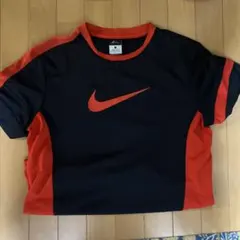 Nike DRI-FIT ネイビーオレンジシャツ Lサイズ