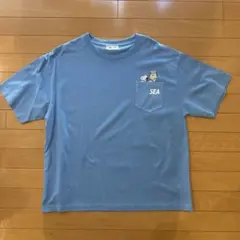 WIND AND SEA PEANUTS コラボTシャツ　ブルーのサムネイル