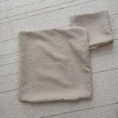 ベージュ 布製クッションカバー 2枚セット 約40cm