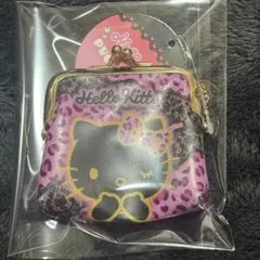 ハローキティ PVCがま口ポーチ ヒョウ柄　【新品・未開封】