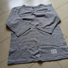 Champion グレー 五分袖 Tシャツ M