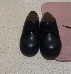 黒のレースアップフォーマルシューズ20cm
