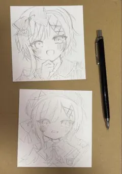 h*✨様 桜庭エマ 手書きイラスト 魔法少女ノ魔女裁判 まのさば - メルカリ