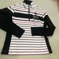 adabat ストライプ ハーフジップシャツM 値下げしました！