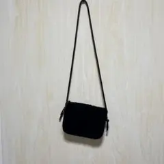 未使用級　グリーンレーベルリラクシング　ボア ジップ ミニショルダーバッグ 黒