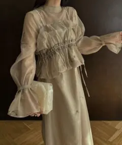 WILLFULLY ワンピース　Free/L タン