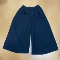 ブラックワイドパンツ ゴムウエスト