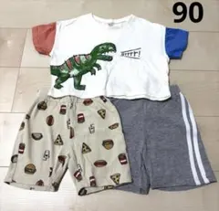 西松屋 半袖Tシャツ ハーフパンツ 3点セット 90cm