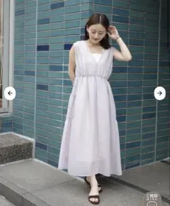 みんと　YORI yoriフクレサイドギャザーワンピース 36 みんと様専用 YORI yoriフクレサイドギャザーワンピース 36 - メルカリ