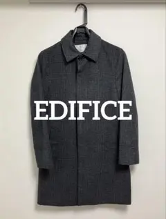 EDIFICEグレンチェック　ステンカラーコート