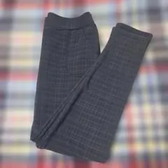 レディース チェック柄 裏起毛パンツ