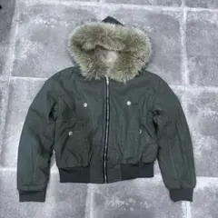 ファーボアジャケット グレー Ｍ