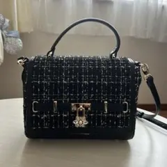 サマンサタバサ ベガ ツイードベルトビジューショルダーバッグ 地雷系