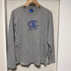 Champion グレー 長袖カットソー Lサイズ