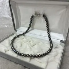 パールネックレス 約6.5mm SILVER刻印 フォーマル 冠婚葬祭 グレーのサムネイル
