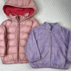 美品　ユニクロダウン　フリース　80