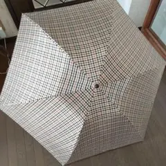 DAKS　　チェック柄 折りたたみ傘 ベージュ系