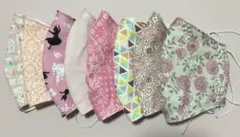 ハンドメイド　布製マスクセット 8枚 ピンク系