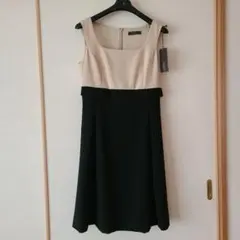 【タグ付き】 フォクシー ワンピース バイカラー ベージュ Lサイズ