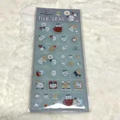 ちいかわ タイルシール ブルー　ブロックシール ハチワレ うさぎ モモンガ