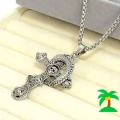 ネックレス　メンズ　アメカジ　シルバー　ストリート　パンク　ロング　チェーン
