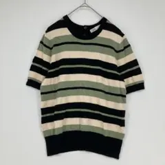 ZARA ザラ ストライプ 半袖ニット Lサイズ