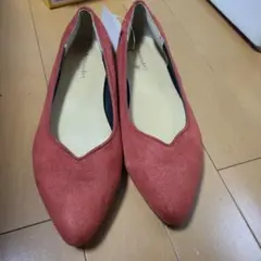 Lugnoncure Sサイズ　ブラウンオレンジ系スエード フラットシューズ