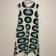 【完売・人気】ユニクロ×マリメッコ 北欧柄 Aラインワンピ 体型カバー　Mサイズ