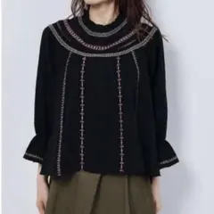 649 nano universe 刺繍入りブラウス 36