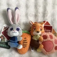 ズートピア　ジュディ　ニック　ぬいぐるみキーホルダー　マスコットキーホルダー①