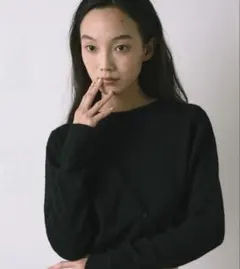 kiehtova ブラック　ショート丈　ニット　トップス　トゥデイフル