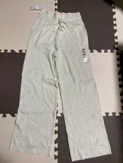 UNIQLO ユニクロ　ウォッシャブルリブニットパンツ　ナチュラルL