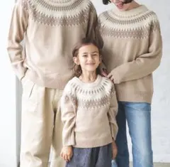 pairmanon フェアアイル柄　ニット　リンク　お揃い　ペア　ペアマノン