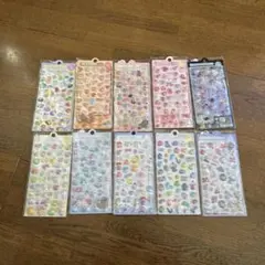 3D 立体シール　10枚セット まとめて ぷっくり