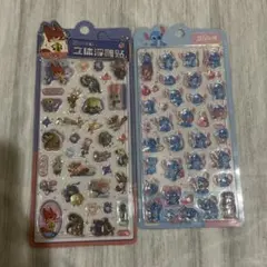 ズートピア2とスティッチ　立体シール