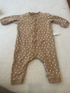 ベージュ 水玉ロンパース 95cm未満