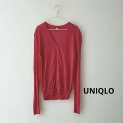 UNIQLO ライトカーディガン Vネック カーディガン ピンク