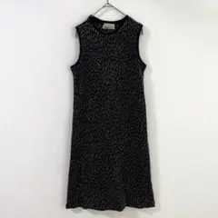5950 Poi by Krizia ノースリーブニットワンピース　総柄　Ｍのサムネイル