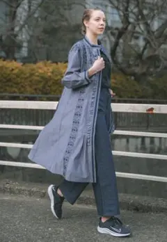 ジンカトー〈特別価格〉刺繍ワンピースM. L. LL サイズあり