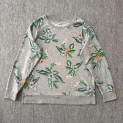 【匿名発送】OLD NAVY 総柄スウェット グレー Lのサムネイル